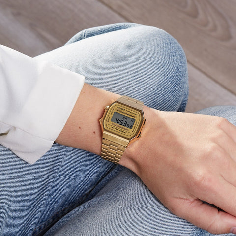 Image of שעון יד דיגיטלי קסיו וינטג' רטרו - A168WG-9EF Casio Vintage Retro
