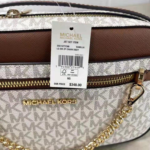 Image of תיק מייקל קורס קרוסבודי - MICHAEL KORS 35S1GTTC9B Vanilla Chain